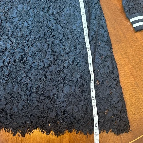 Veronica Beard Black Lace Zip-back Dress - Elegant Floral Lace Size S - Picture 7 of 13